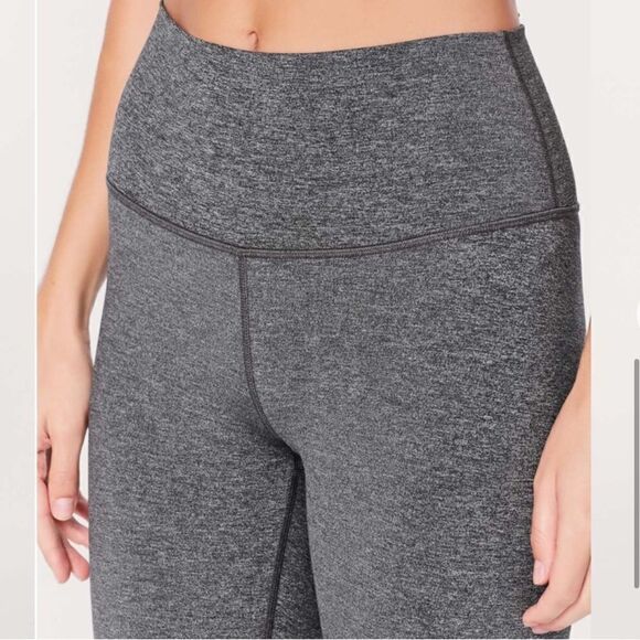 Lululemon Wunder Under Hi Rise Crop Legging  Heathered Gray - Picture 7 of 14